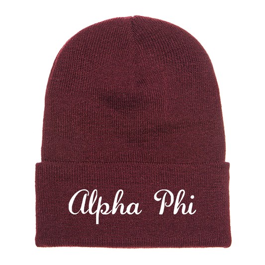 Sorority Cuffed Beanie, Script