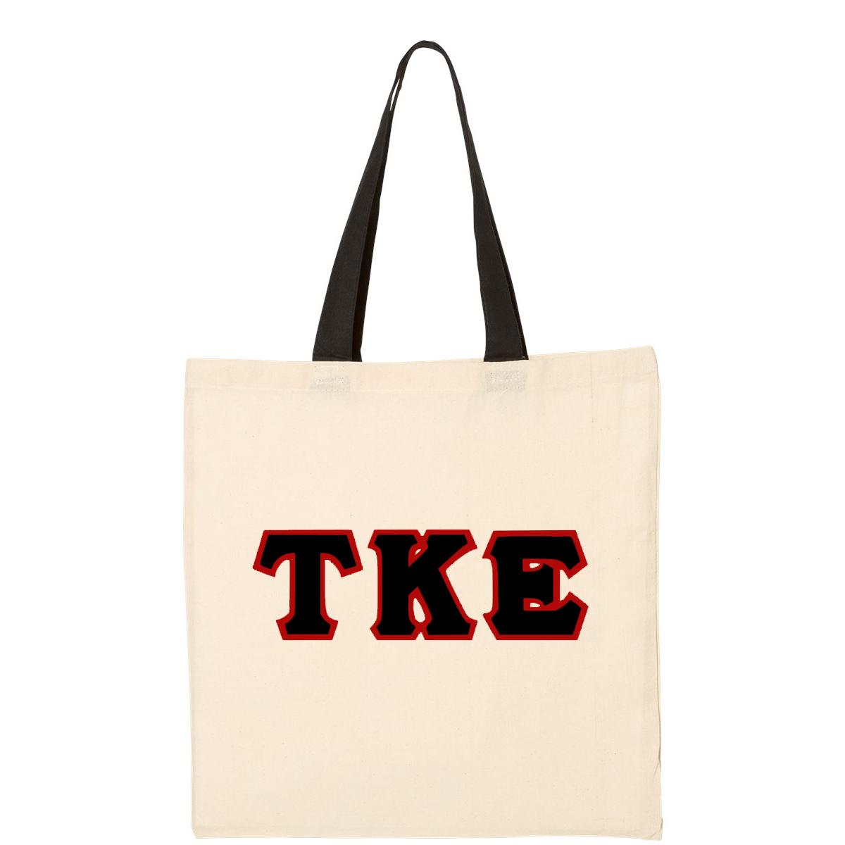 Fraternity Color Handle Tote Bag with Sewn On letters