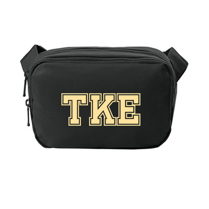 Fraternity Print Matte Dual-Compartment Crossbody