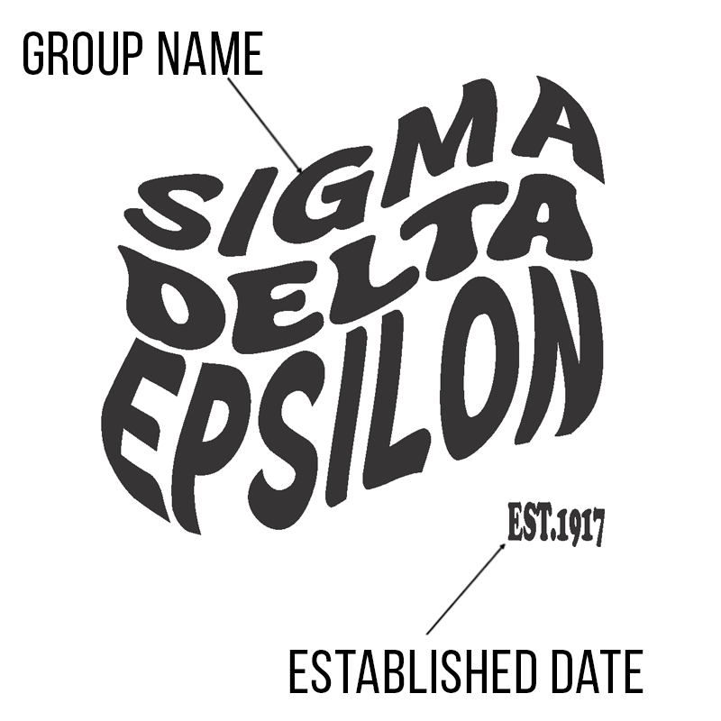 Sorority Crop Fleeced Hoodie, Wavy Design