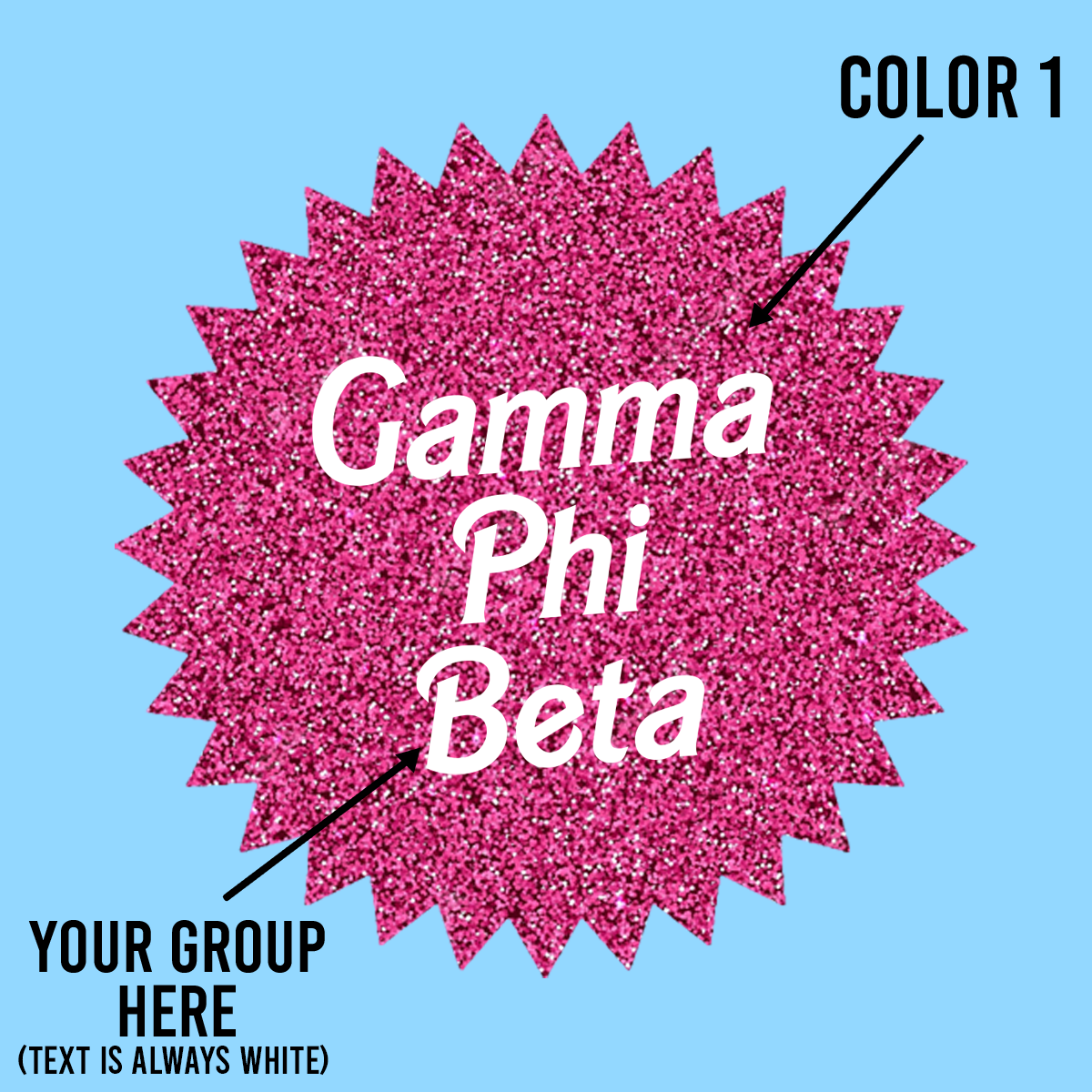 Printed Sparkle Circle Hoodie Design