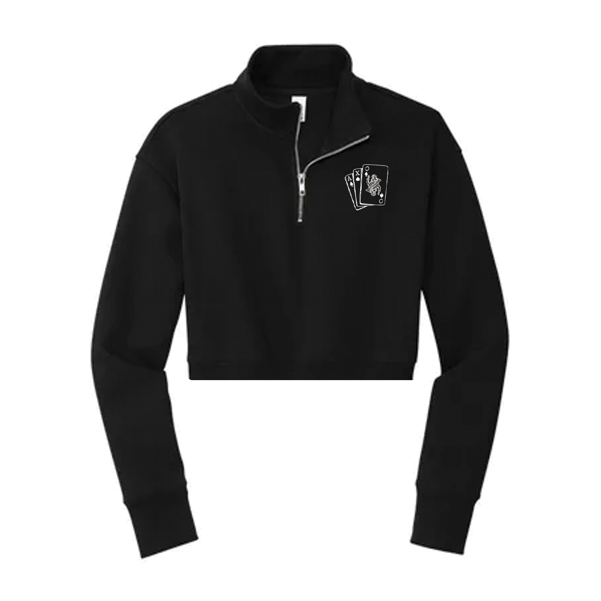 Sorority Fleece Crop Half Zip, Card Design