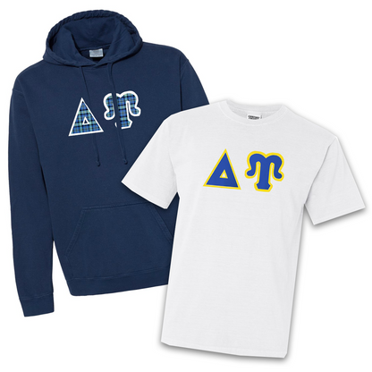 Greek Garment-dyed Hoodie and T-Shirt, Package Deal