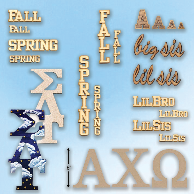 Wooden Greek Letters and Symbols for Sorority & Fraternity – Something ...
