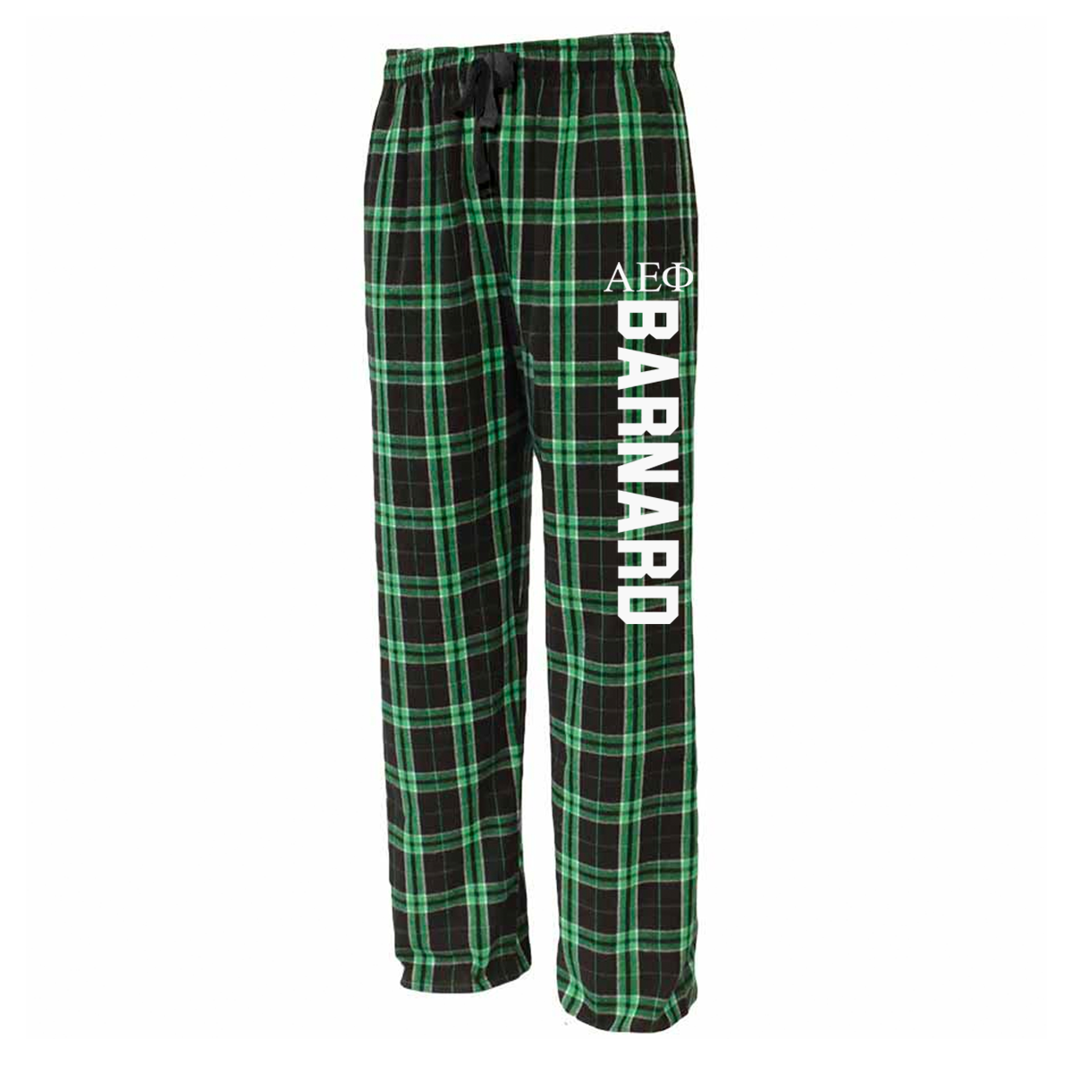 Greek Flannel Pants, Printed Greek Letters and School - FLNP - CAD