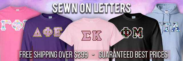 Sewn-On Greek Letter Shirts