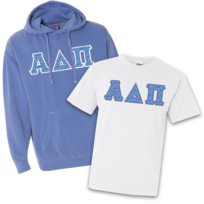 Greek Garment-dyed Hoodie and T-Shirt, Package Deal