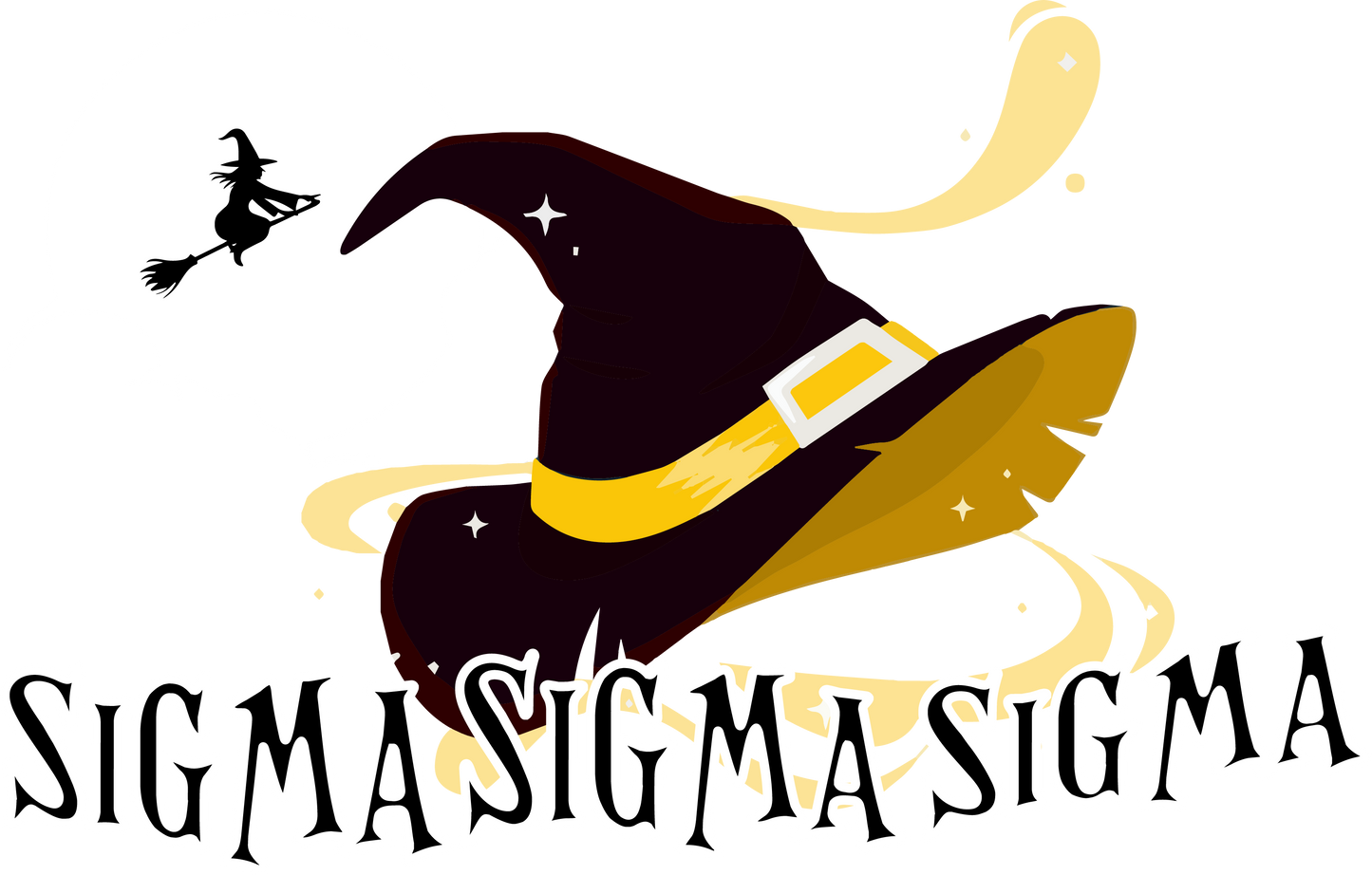 Sorority Cotton T-Shirt, Witch Hat Design