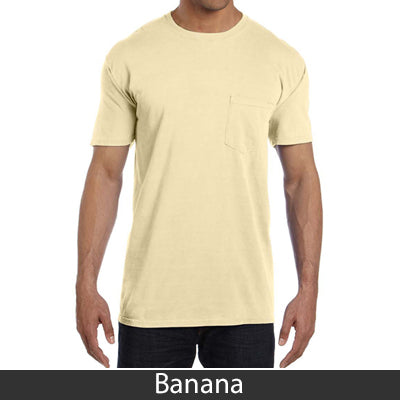 Sorority Bid Day Pack - Greek T-Shirt with Patriotic Heart Pocket and 3 pack of Greek Patriotic Heart Sticker- Comfort Colors 6030 - DIG