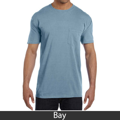 Sorority Bid Day Pack - Greek T-Shirt with Patriotic Heart Pocket and 3 pack of Greek Patriotic Heart Sticker- Comfort Colors 6030 - DIG