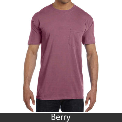 Sorority Bid Day Pack - Greek T-Shirt with Patriotic Heart Pocket and 3 pack of Greek Patriotic Heart Sticker- Comfort Colors 6030 - DIG