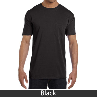 Sorority Bid Day Pack - Greek T-Shirt with Patriotic Heart Pocket and 3 pack of Greek Patriotic Heart Sticker- Comfort Colors 6030 - DIG