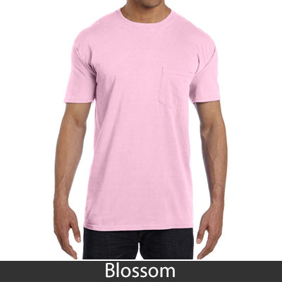 Sorority Bid Day Pack - Greek T-Shirt with Patriotic Heart Pocket and 3 pack of Greek Patriotic Heart Sticker- Comfort Colors 6030 - DIG