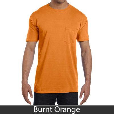 Sorority Bid Day Pack - Greek T-Shirt with Patriotic Heart Pocket and 3 pack of Greek Patriotic Heart Sticker- Comfort Colors 6030 - DIG