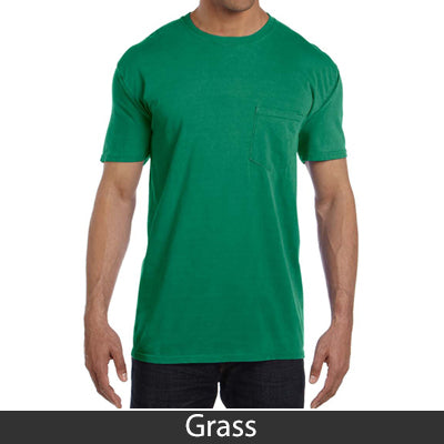 Sorority Bid Day Pack - Greek T-Shirt with Patriotic Heart Pocket and 3 pack of Greek Patriotic Heart Sticker- Comfort Colors 6030 - DIG