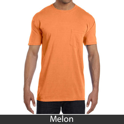 Sorority Bid Day Pack - Greek T-Shirt with Patriotic Heart Pocket and 3 pack of Greek Patriotic Heart Sticker- Comfort Colors 6030 - DIG