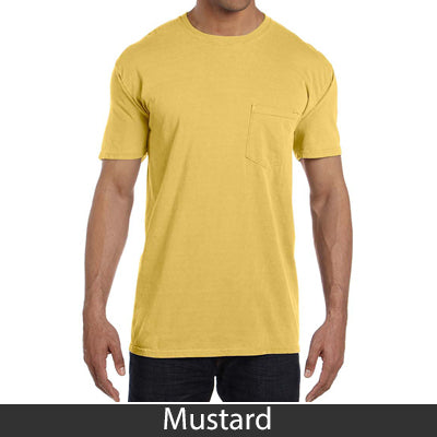 Sorority Bid Day Pack - Greek T-Shirt with Patriotic Heart Pocket and 3 pack of Greek Patriotic Heart Sticker- Comfort Colors 6030 - DIG