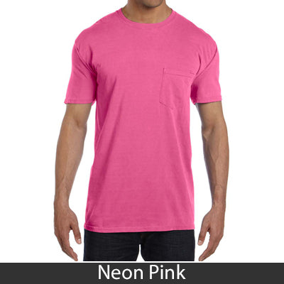 Sorority Bid Day Pack - Greek T-Shirt with Patriotic Heart Pocket and 3 pack of Greek Patriotic Heart Sticker- Comfort Colors 6030 - DIG