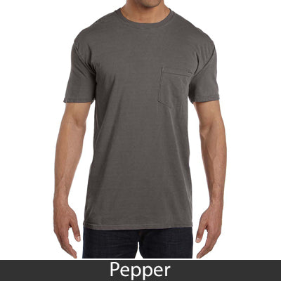 Sorority Bid Day Pack - Greek T-Shirt with Patriotic Heart Pocket and 3 pack of Greek Patriotic Heart Sticker- Comfort Colors 6030 - DIG