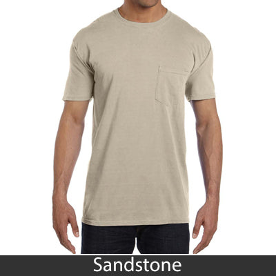 Sorority Bid Day Pack - Greek T-Shirt with Patriotic Heart Pocket and 3 pack of Greek Patriotic Heart Sticker- Comfort Colors 6030 - DIG