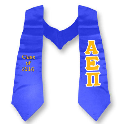 Alpha Epsilon Pi Graduation Stole, 3-inch Twill Letters - TWILL
