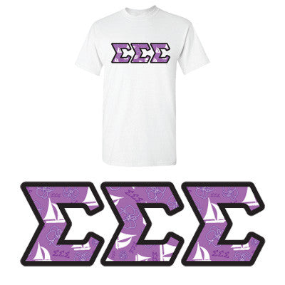 Sorority Printed Pattern T-Shirt - Gildan 5000 - DIG