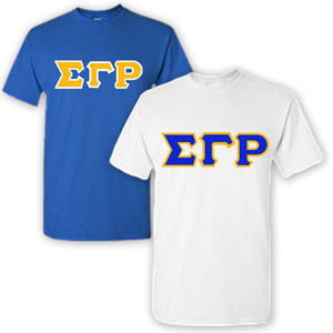 Sigma Gamma Rho Lettered T-Shirt, 2-Pack Bundle Deal - G500 (2) - TWILL