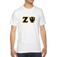 Zeta Psi Fraternity Jersey Tee with Custom Letters - Bella 3001 - TWILL
