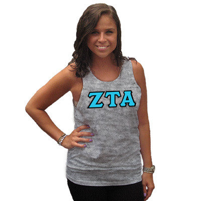 Zeta Tau Alpha Sorority Tank Top - Next Level 3633 - TWILL