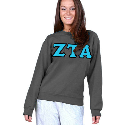 Zeta Tau Alpha Sorority 8oz Crewneck Sweatshirt - G180 - TWILL
