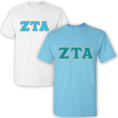Zeta Tau Alpha Sorority 2 T-Shirt Pack - G500 - TWILL