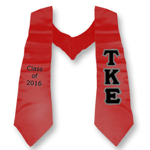 Tau Kappa Epsilon Graduation Stole with Twill Letters - TWILL