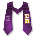 Sigma Pi Graduation Stole with Twill Letters - TWILL