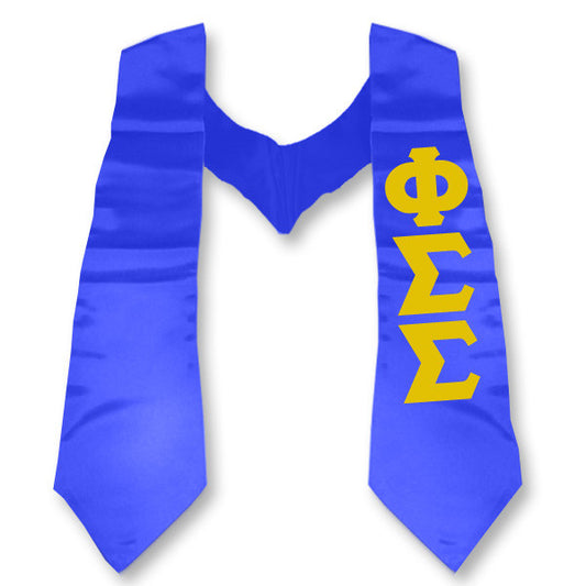 Phi Sigma Sigma Printed Budget Graduation Stole - CAD