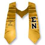 Sigma Nu Graduation Stole with Twill Letters - TWILL