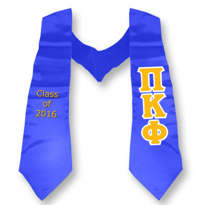 Pi Kappa Phi Graduation Stole, 3-inch Twill Letters - TWILL