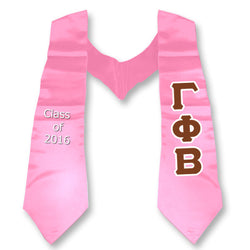 Gamma Phi Beta Graduation Stole with Twill Letters - TWILL