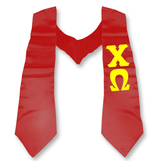 Chi Omega Printed Budget Graduation Stole - CAD