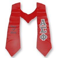 Alpha Sigma Phi Graduation Stole with Twill Letters - TWILL