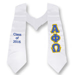 Alpha Phi Omega Graduation Stole with Twill Letters - TWILL