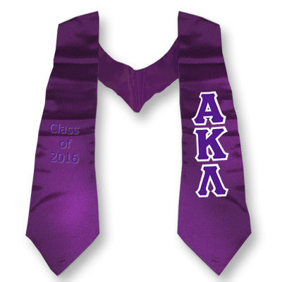 Alpha Kappa Lambda Graduation Stole, 3-inch Twill Letters - TWILL