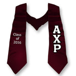 Alpha Chi Rho Graduation Stole with Twill Letters - TWILL