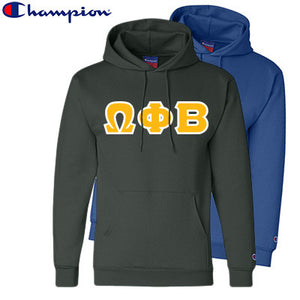 Omega Phi Beta Champion Powerblend® Hoodie, 2-Pack Bundle Deal - Champion S700 - TWILL