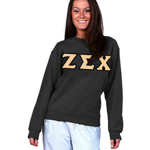 Zeta Sigma Chi Sorority 8oz Crewneck Sweatshirt - G180 - TWILL