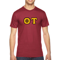 Theta Tau Fraternity Jersey Tee with Custom Letters - Bella 3001 - TWILL