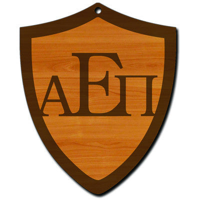 Greek Engraved Shield Ornament - LZR