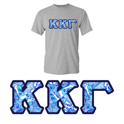 Sorority Printed Pattern T-Shirt - Gildan 5000 - DIG