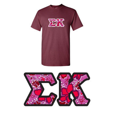 Sorority Printed Pattern T-Shirt - Gildan 5000 - DIG