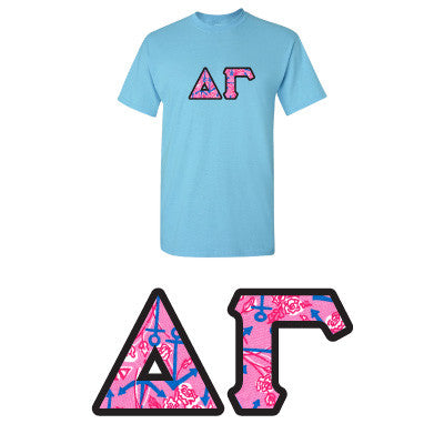 Sorority Printed Pattern T-Shirt - Gildan 5000 - DIG
