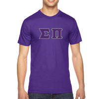 Sigma Pi Fraternity Jersey Tee with Custom Letters - Bella 3001 - TWILL
